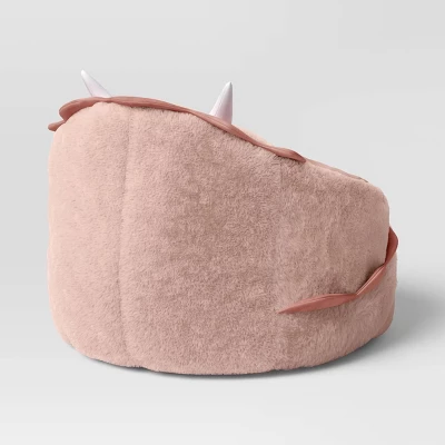 Dino Kids' Bean Bag Chair Pink - Pillowfort™ 5 Dino Kids' Bean Bag Chair Pink - Pillowfort™ - Image 3