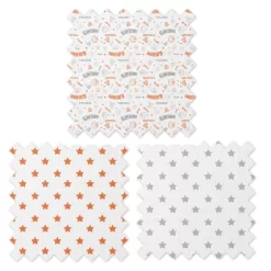 Bacati - Basketball Orange/Gray Muslin Swaddling Blankets Set Of 4 -Child Furniture Store GUEST 2c065279 6794 4f62 9358 51c860922c84