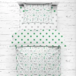 Bacati - Soccerball Green/Gray Muslin 4 Pc Toddler Bedding Set -Child Furniture Store GUEST 2cf48fed fbef 4888 b788 448e7298a3cc