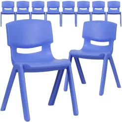Flash Furniture 10 Pack Plastic Stackable School Chair With 13.25" Seat Height -Child Furniture Store GUEST 2de82612 44ee 429c 9eb5 1d2c61b188ea 1