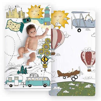 JumpOff Jo - 2 Pack Fitted Crib Sheets, Super Soft 100% Cotton Sheets For Standard Crib Mattresses And Toddler Beds, 28 In. X 52 In 10 JumpOff Jo - 2 Pack Fitted Crib Sheets, Super Soft 100% Cotton Sheets For Standard Crib Mattresses And Toddler Beds, 28 In. X 52 In - Image 8