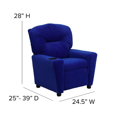 Flash Furniture Contemporary Kids Recliner With Cup Holder 11 Flash Furniture Contemporary Kids Recliner With Cup Holder - Image 9