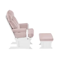 Suite Bebe Victoria Glider And Ottoman - White Wood And Pink Fabric -Child Furniture Store GUEST 30a353d7 40f9 4fa5 b83a d21aeef2dd78