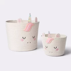 Coiled Rope Forest Animal Small Round Storage Basket - Unicorn - Cloud Island™ -Child Furniture Store GUEST 3194f202 a8f6 4b11 ba71 c925a6018518