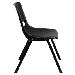 Emma And Oliver Kid's Black Ergonomic Shell Stack Chair - Black Frame And 14"H Seat -Child Furniture Store GUEST 324e85ac 6176 42df 815b 5e5e410c1868