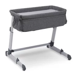 Simmons Kids' Dream Bedside Baby Bassinet Sleeper With Breathable Mesh And Adjustable Heights - Lightweight Portable Crib - Gray -Child Furniture Store GUEST 32696939 c472 4e3d ab40 94a64aecb812