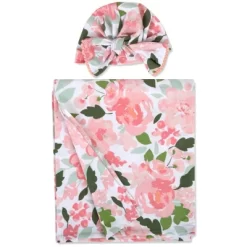 Baby Essentials Rose Floral Swaddle Blanket