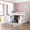 Twin Size Low Loft Bed With Storage Steps And Portable Desk-ModernLuxe -Child Furniture Store GUEST 34afea7a 011a 4f2a b19b 4e153f57ff09