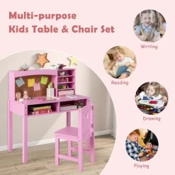 Costway Kids Desk And Chair Set Study Writing Workstation With Hutch & Bulletin Board 19 Costway Kids Desk And Chair Set Study Writing Workstation With Hutch & Bulletin Board -Child Furniture Store GUEST 358527a9 14f6 4f84 834d 07f9f78d0ae4