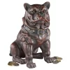 Design Toscano Boss, The Sitting British Bulldog Collectors' Still Action Die-Cast Iron Coin Bank