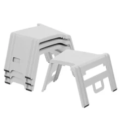 ECR4Kids Linking Stools, Children's Stackable Seat, Portable Floor Table, 4-Piece -Child Furniture Store GUEST 371ea1bc d234 4f02 a3f7 f9a9a6571f29