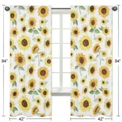 2pc Sweet Jojo Designs Sunflower Window Panel -Child Furniture Store GUEST 376959d6 6e3a 4faa bf2a c9db3dcf0f24