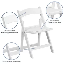 Emma And Oliver 11 Pack Kids White Resin Folding Chair With White Vinyl Padded Seat -Child Furniture Store GUEST 384202ec e41e 4dd2 867c be3a934fdb0a
