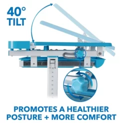 Mount-It! Kids Desk And Chair Set | Height Adjustable Ergonomic Children's School Workstation With Storage Drawer | Blue -Child Furniture Store GUEST 392dd2ed 93e7 494b 915b 94eac0d14014