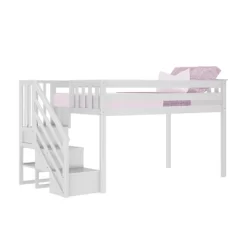 Max & Lily Twin Low Loft Bed With Staircase 17 Max & Lily Twin Low Loft Bed With Staircase -Child Furniture Store GUEST 39874fac 8501 494b a059 9b2610c35ee0