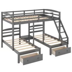 Full Over Twin & Twin Bunk Bed, Gray - ModernLuxe -Child Furniture Store GUEST 39a47508 68c2 452d 9f20 53febcf03f53