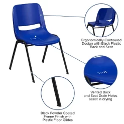 Flash Furniture HERCULES Series 440 Lb. Capacity Kid's Navy Ergonomic Shell Stack Chair With Black Frame And 14" Seat Height -Child Furniture Store GUEST 3a581e45 0dff 4b01 a032 abc5413b9d92