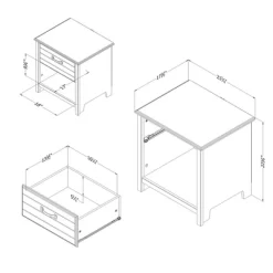 Ulysses 1-Drawer Nightstand Winter Oak - South Shore 11 Ulysses 1-Drawer Nightstand Winter Oak - South Shore -Child Furniture Store GUEST 3b2dd686 85d3 4402 8b8c 1c87a333c37b