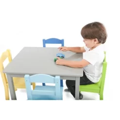 5pc Kids' Wood Table And Chair Set Green/Blue/Gray - Humble Crew -Child Furniture Store GUEST 3c37d0ba a417 4ed6 a9b2 177e03f12f79