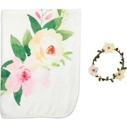 Farmlyn Creek Floral Baby Growth Blanket Blanket With Small Wreath For Monthly Milestones, Baby Photo Blanket, 40 X 27.5 In -Child Furniture Store GUEST 3d31f4cb 5a5d 42e2 a34a ecf096209052