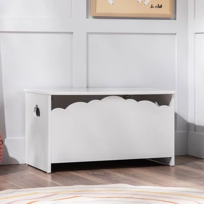 Modern Transitional Clouds Youth Toy Chest Trunks White - Saracina Home 3 Modern Transitional Clouds Youth Toy Chest Trunks White - Saracina Home