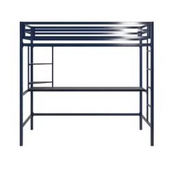 Twin Maxwell Metal Loft Bed With Desk & Shelves Blue/Black - Novogratz -Child Furniture Store GUEST 3fa7ae49 8008 4128 9ed6 ab698eda212c