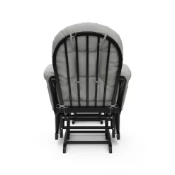 Storkcraft Hoop Glider And Ottoman - Black Frame/Light Gray Fabric -Child Furniture Store GUEST 3fab65a5 4814 4534 9a39 d06c88bfbf65