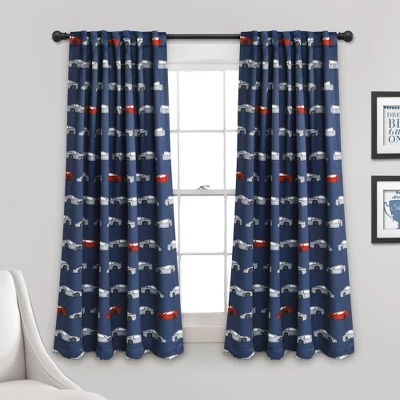Kids' Race Cars Room Darkening Window Curtain Set Navy/Red - Lush Décor 7 Kids' Race Cars Room Darkening Window Curtain Set Navy/Red - Lush Décor - Image 5