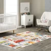 NuLOOM Carmina City Streets Machine Washable Kids Area Rug 3' X 5' In White Multi -Child Furniture Store GUEST 448ea840 db31 4be6 883c 895e7f80169d