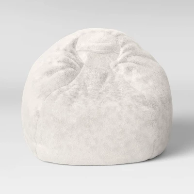 XL Fuzzy Kids' Bean Bag Cream - Pillowfort™ 4 XL Fuzzy Kids' Bean Bag Cream - Pillowfort™ - Image 2