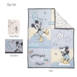 Lambs & Ivy Disney Baby Moonlight Mickey Mouse 3-Piece Nursery Crib Bedding Set -Child Furniture Store GUEST 46e700d7 53ad 4672 9ef8 f05686bcf68e