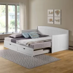 King Harmony Daybed With Conversion White - Alaterre Furniture -Child Furniture Store GUEST 48275b47 efd4 440c a393 70e601af5e83