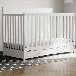 Graco Asheville 5-in-1 Convertible Crib With Drawer - White
