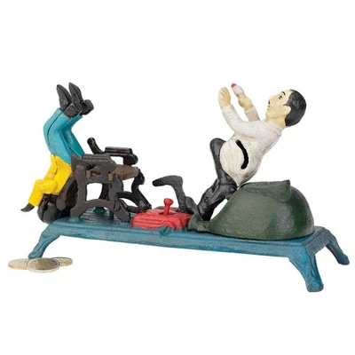 Design Toscano The Dentist Chair: Pulling Teeth Collectors' Die-Cast Iron Mechanical Coin Bank 3 Design Toscano The Dentist Chair: Pulling Teeth Collectors' Die-Cast Iron Mechanical Coin Bank