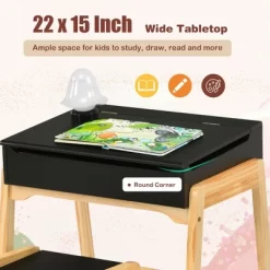 Costway Kids Table & Chair Set Wooden Activity Art Study Desk W/Storage Space -Child Furniture Store GUEST 4ce37499 6b3c 4558 9900 63d468bd866e