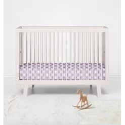 Bacati - Check Plaids Printed Purple 100 Percent Cotton Universal Baby US Standard Crib Or Toddler Bed Fitted Sheet -Child Furniture Store GUEST 4d32e22d 4e88 4b9f b65d 5a7fb6a6b384