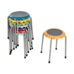 ECR4Kids Daisy Stackable Stool Set, Flexible Seating, 17in Seat Height, 8-Piece -Child Furniture Store GUEST 4dee3bd2 f8db 467f bd5f 7abe525d3d7a