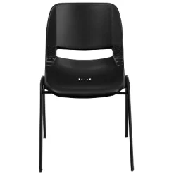 Emma And Oliver Kid's Black Ergonomic Shell Stack Chair - Black Frame And 14"H Seat -Child Furniture Store GUEST 4e05c9e8 de4e 4f0e a235 f89028aeb9aa