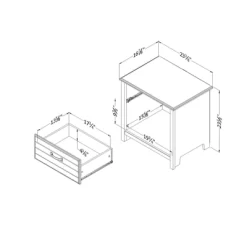 Asten 1-Drawer Nightstand - South Shore 17 Asten 1-Drawer Nightstand - South Shore -Child Furniture Store GUEST 4fbb783b c6ed 4a2c a136 833c0accf844
