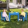 Costway 3PCS Kids Table & 2 Chairs Set Outdoor Heavy-Duty All-Weather Activity Table Set -Child Furniture Store GUEST 514b4744 d611 4710 96da 64b39cc444c5