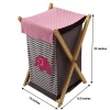 Bacati - Elephants Pink/Gray Laundry Hamper With Wooden Frame -Child Furniture Store GUEST 5160b738 aaad 40fb b5da a067ffe5bb69