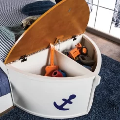 Twin Collindale Boat Design Kids' Bed With Trundle White/Oak - MiBasics -Child Furniture Store GUEST 526f81e3 94fc 47fa 8482 613334bb8c06