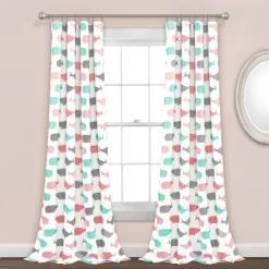 Whale Window Curtain - Lush Décor -Child Furniture Store GUEST 5330ae0a 0d6c 4bc2 ab99 348eec9e2e61