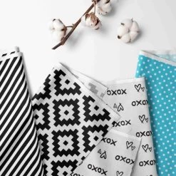 Bacati - Love Black Turquoise 4 Pc Crib Bedding Set With Diaper Caddy