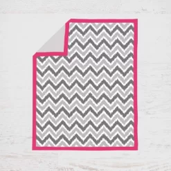 Bacati - Ikat Dots Leopard Pink Grey Girls 10 Pc Crib Set With Long Rail Guard Cover & 4 Muslin Swaddling Blankets -Child Furniture Store GUEST 54e290e8 cc45 4a83 9d96 d06b88c28eb4