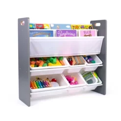 Read N Play 6 Bin Organizer & 2 Tier Bookrack White - Humble Crew -Child Furniture Store GUEST 552e0e29 3cd9 4430 a133 836a33de74b5