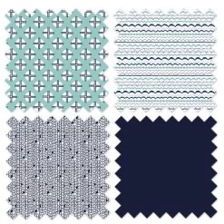 Bacati - Noah Mint Navy 3 Pc Toddler Bed Sheet Set -Child Furniture Store GUEST 5559033d 44e1 401c 8275 ebb013595af0