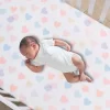 Bedtime Originals Rainbow Hearts White/Peach/Purple Baby Fitted Crib Sheet -Child Furniture Store GUEST 56822562 13a0 427b 84b9 cedceccc4989