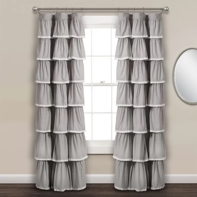 52"x84" Ruffle Window Curtain Panel - Lush Décor 6 52"x84" Ruffle Window Curtain Panel - Lush Décor - Image 4