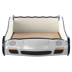 Twin Quessa Police Car Bed With Led Headlight Chair Black/White - HOMES: Inside + Out -Child Furniture Store GUEST 570b0393 7082 4d5b a0e8 738fa4b88f83